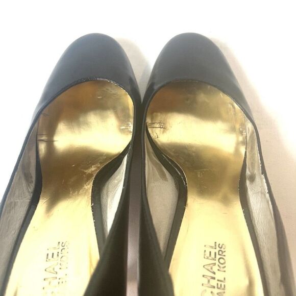 MICHAEL Michael Kors Women's Size 8 M Pumps Black Leather Slip On Stiletto Heels - Picture 6 of 12